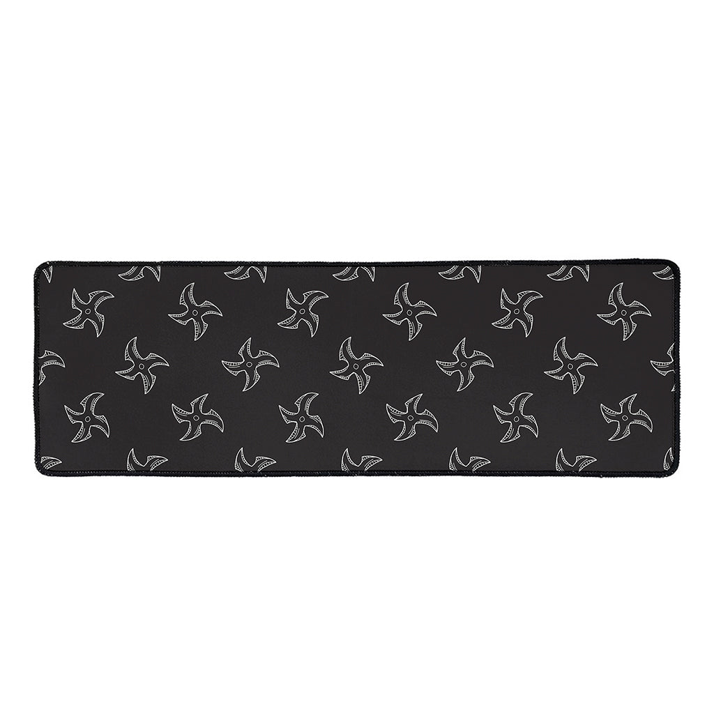 Ninja Shuriken Pattern Print Long Kitchen Mat