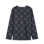 Ninja Shuriken Pattern Print Long Sleeve Short Coat
