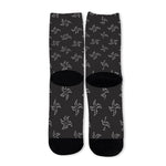 Ninja Shuriken Pattern Print Long Socks