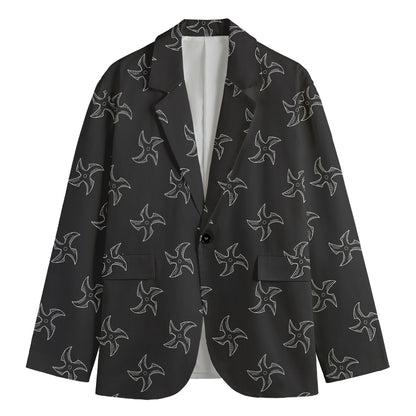 Ninja Shuriken Pattern Print Men's Blazer
