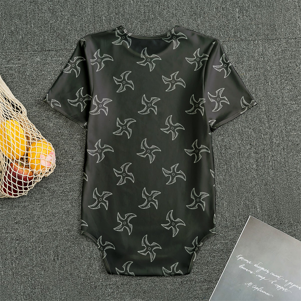 Ninja Shuriken Pattern Print Men's Bodysuit