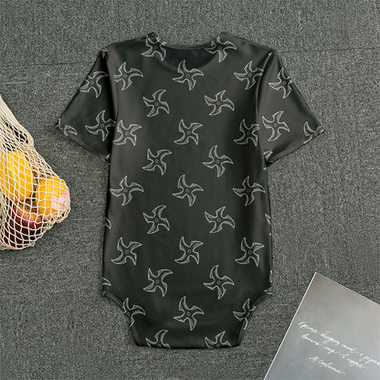 Ninja Shuriken Pattern Print Men's Bodysuit