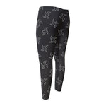 Ninja Shuriken Pattern Print Men's Compression Pants