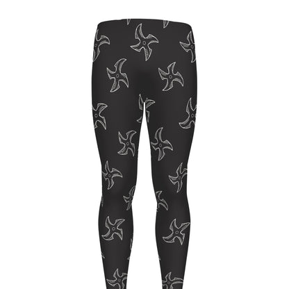 Ninja Shuriken Pattern Print Men's leggings