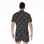 Ninja Shuriken Pattern Print Men's Rompers