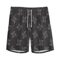 Ninja Shuriken Pattern Print Men's Athletic Shorts