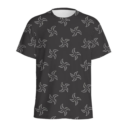 Ninja Shuriken Pattern Print Men's Sports T-Shirt