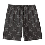 Ninja Shuriken Pattern Print Men's Swim Trunks