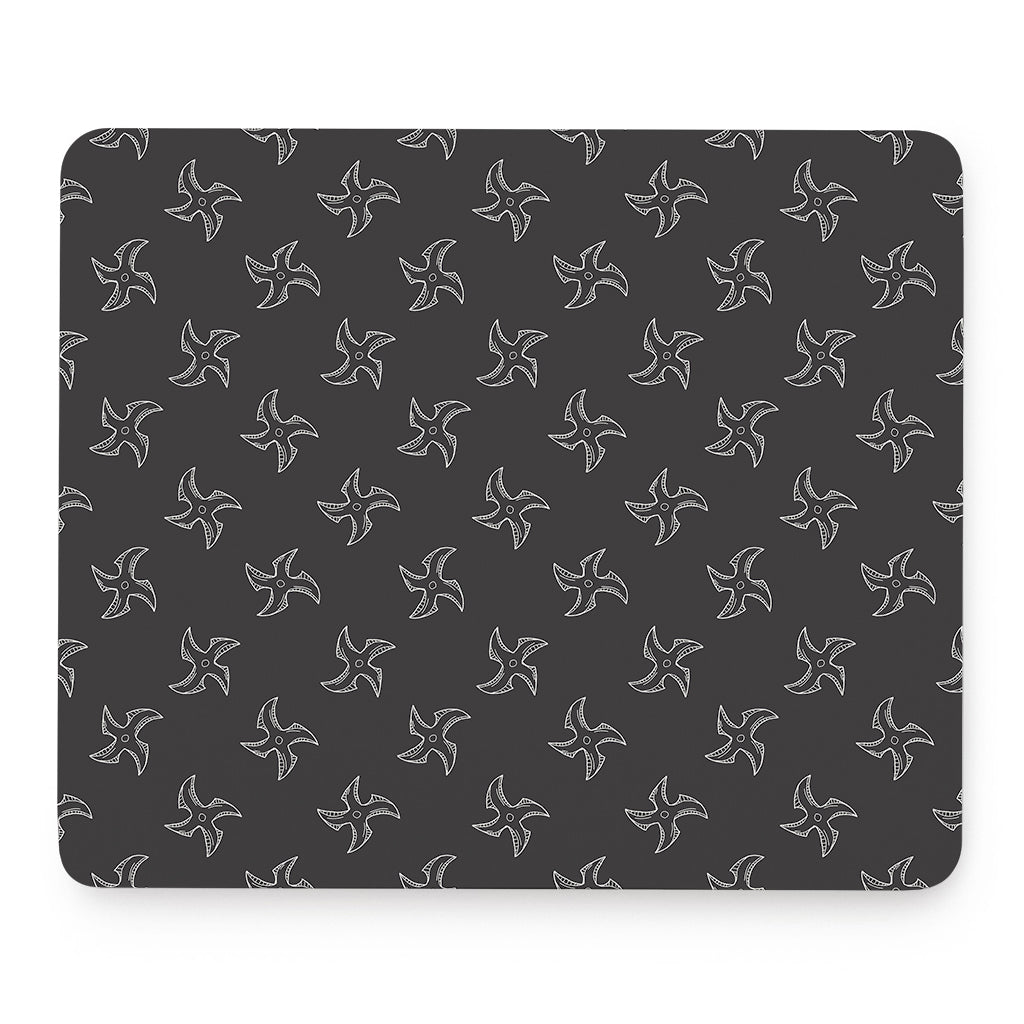 Ninja Shuriken Pattern Print Mouse Pad