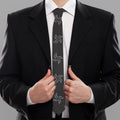 Ninja Shuriken Pattern Print Necktie
