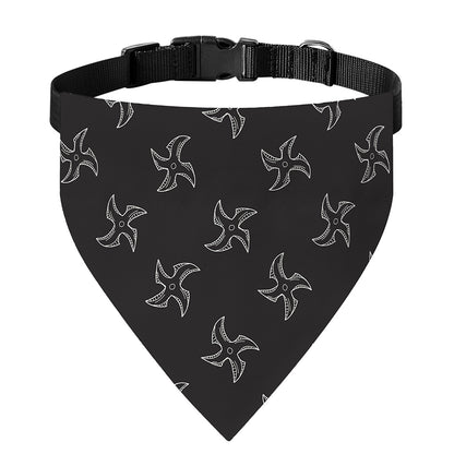 Ninja Shuriken Pattern Print Over The Collar Dog Bandana
