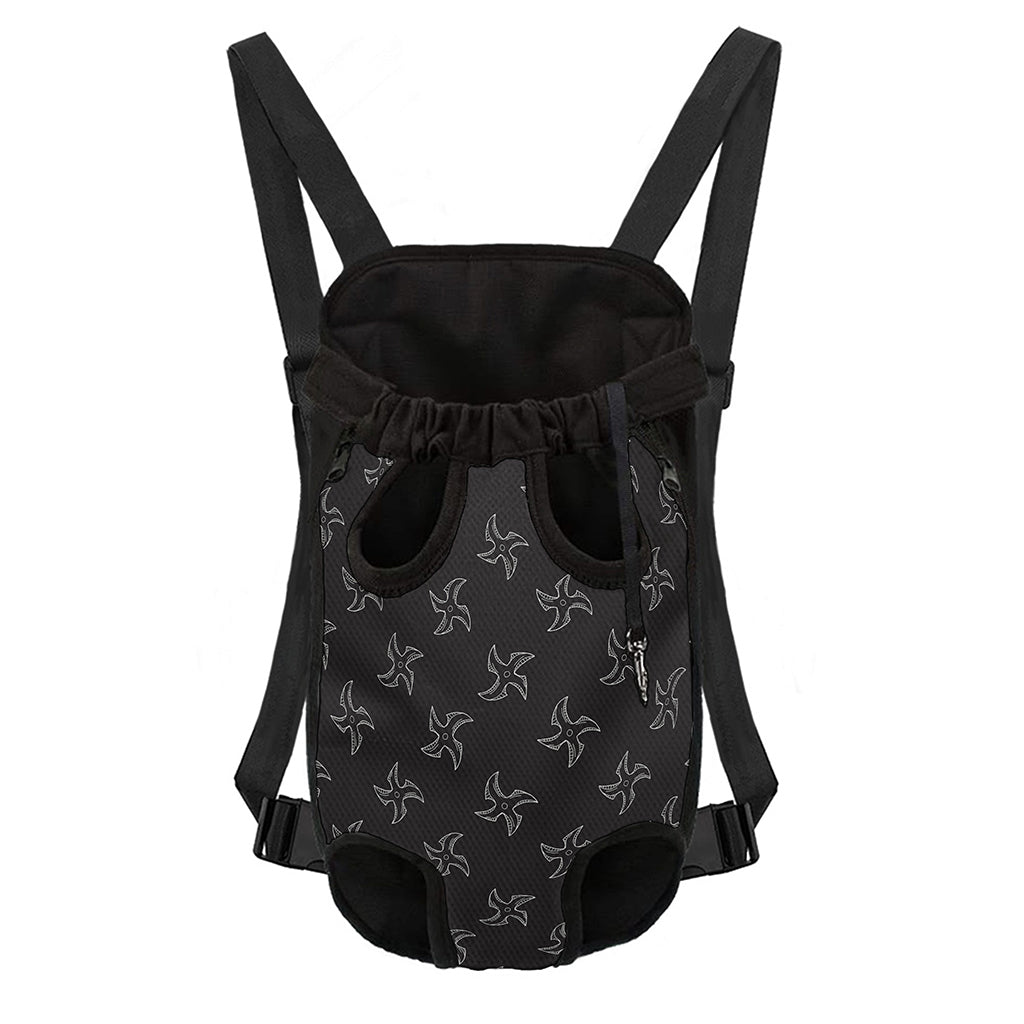 Ninja Shuriken Pattern Print Pet Carrier Backpack