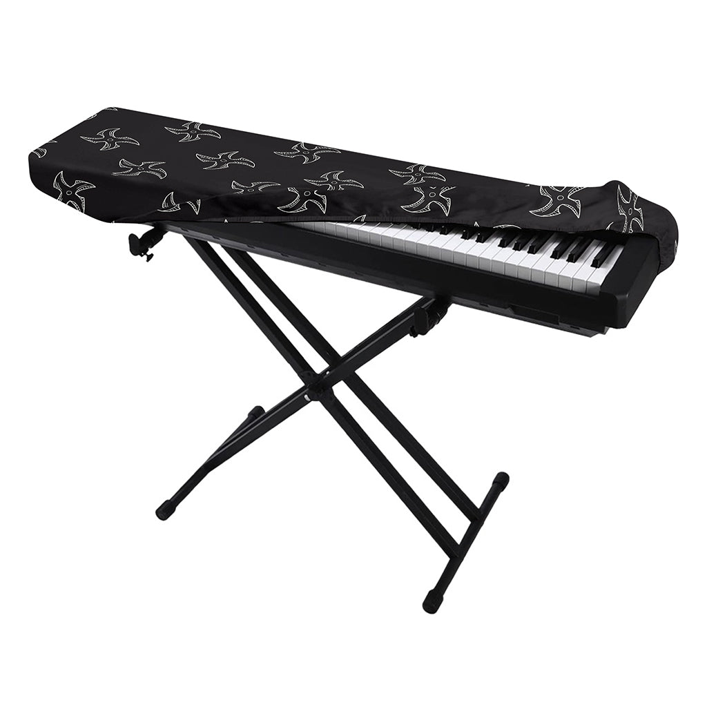 Ninja Shuriken Pattern Print Piano Keyboard Cover