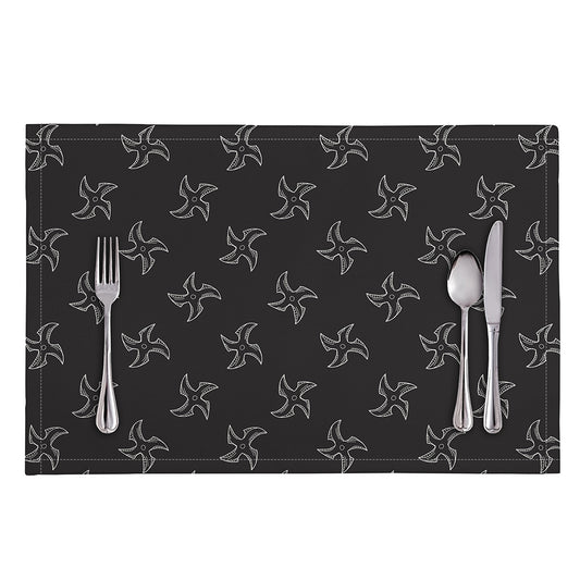 Ninja Shuriken Pattern Print Placemat