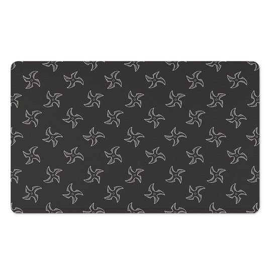 Ninja Shuriken Pattern Print Polyester Doormat