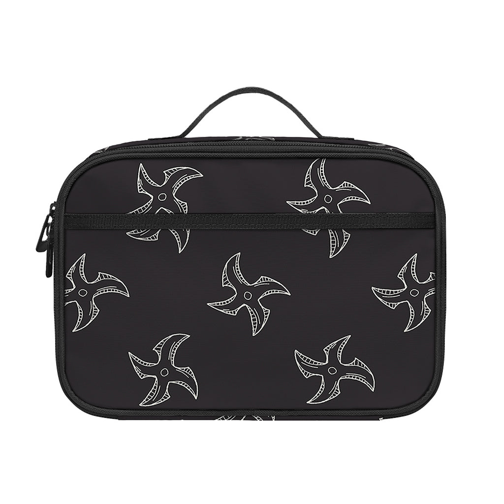 Ninja Shuriken Pattern Print Portable Lunch Bag