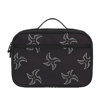 Ninja Shuriken Pattern Print Portable Lunch Bag