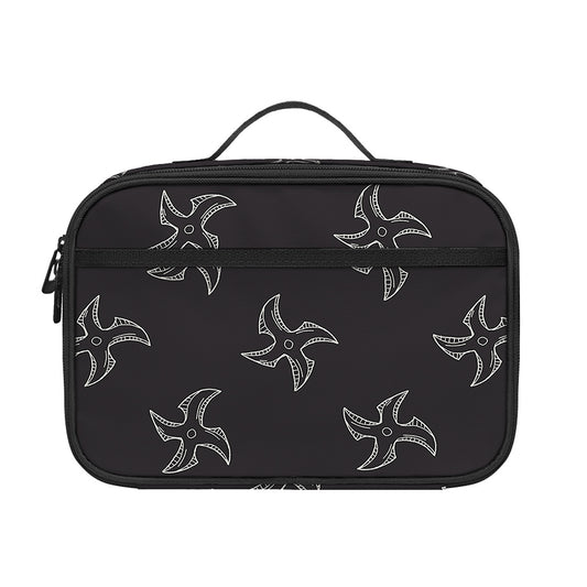 Ninja Shuriken Pattern Print Portable Lunch Bag