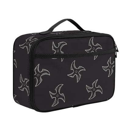 Ninja Shuriken Pattern Print Portable Lunch Bag