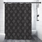Ninja Shuriken Pattern Print Premium Shower Curtain