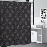 Ninja Shuriken Pattern Print Premium Shower Curtain