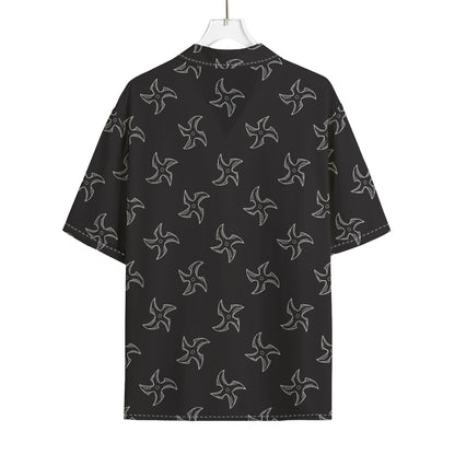 Ninja Shuriken Pattern Print Rayon Hawaiian Shirt
