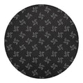 Ninja Shuriken Pattern Print Round Blanket