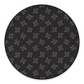 Ninja Shuriken Pattern Print Round Floor Mat