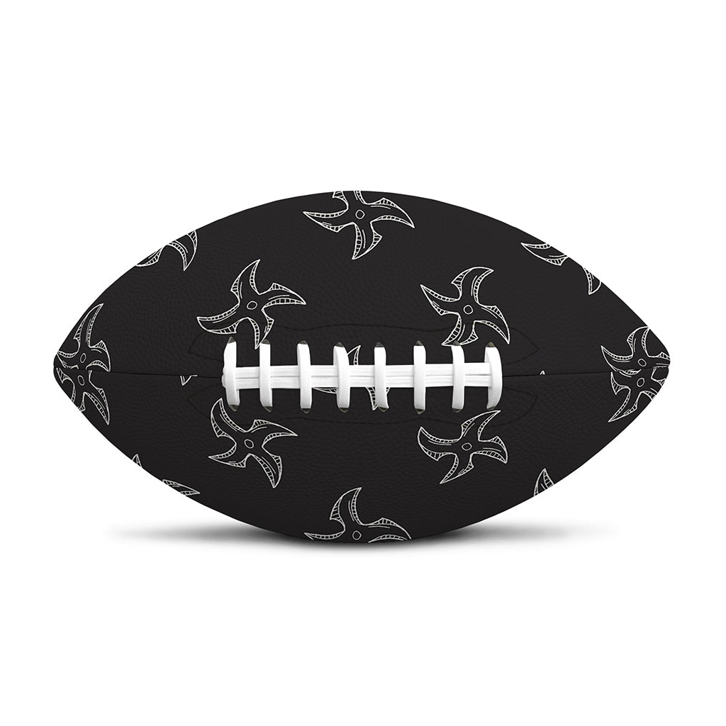 Ninja Shuriken Pattern Print Rugby Ball