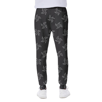 Ninja Shuriken Pattern Print Scuba Joggers