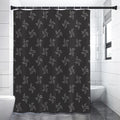 Ninja Shuriken Pattern Print Shower Curtain