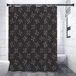 Ninja Shuriken Pattern Print Shower Curtain