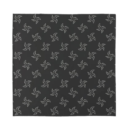 Ninja Shuriken Pattern Print Silk Bandana