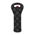 Ninja Shuriken Pattern Print Single Neoprene Wine Tote