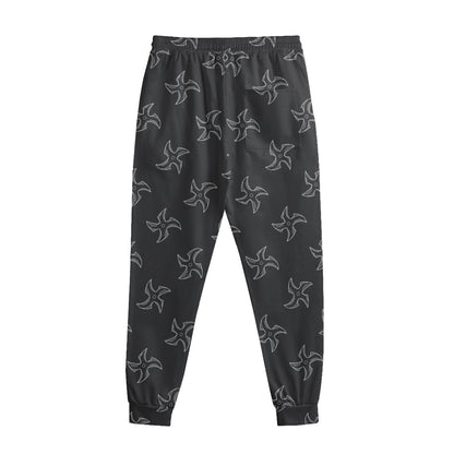 Ninja Shuriken Pattern Print Sweatpants