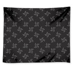 Ninja Shuriken Pattern Print Tapestry