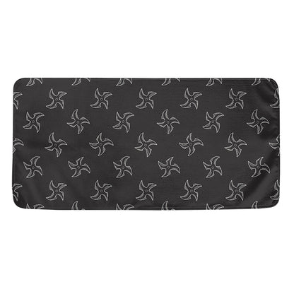 Ninja Shuriken Pattern Print Towel