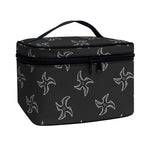 Ninja Shuriken Pattern Print Travel Makeup Bag