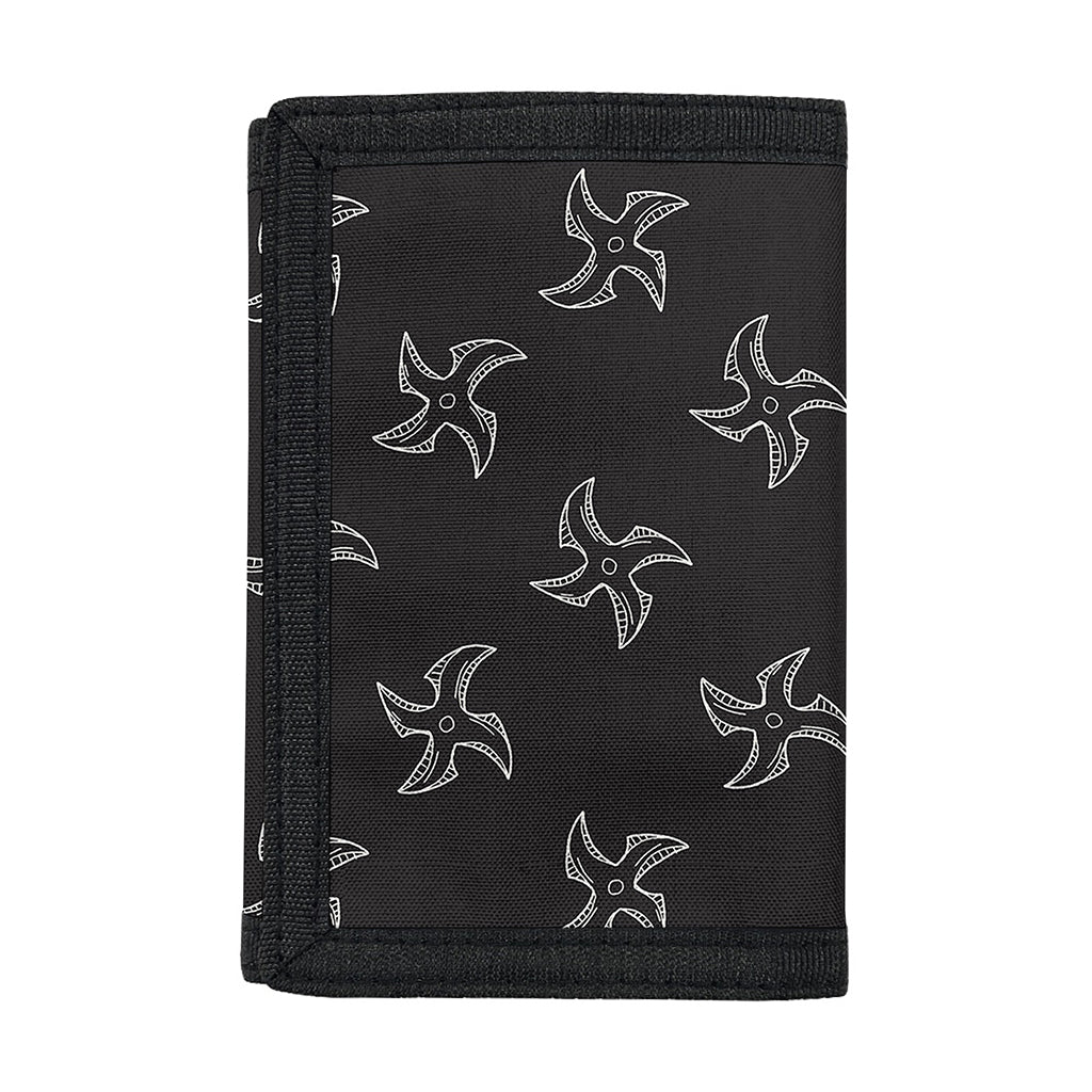 Ninja Shuriken Pattern Print Trifold Wallet