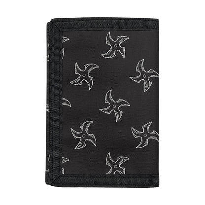 Ninja Shuriken Pattern Print Trifold Wallet