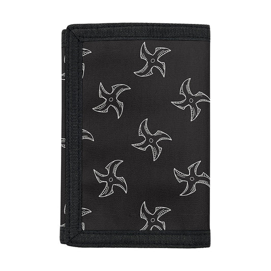 Ninja Shuriken Pattern Print Trifold Wallet