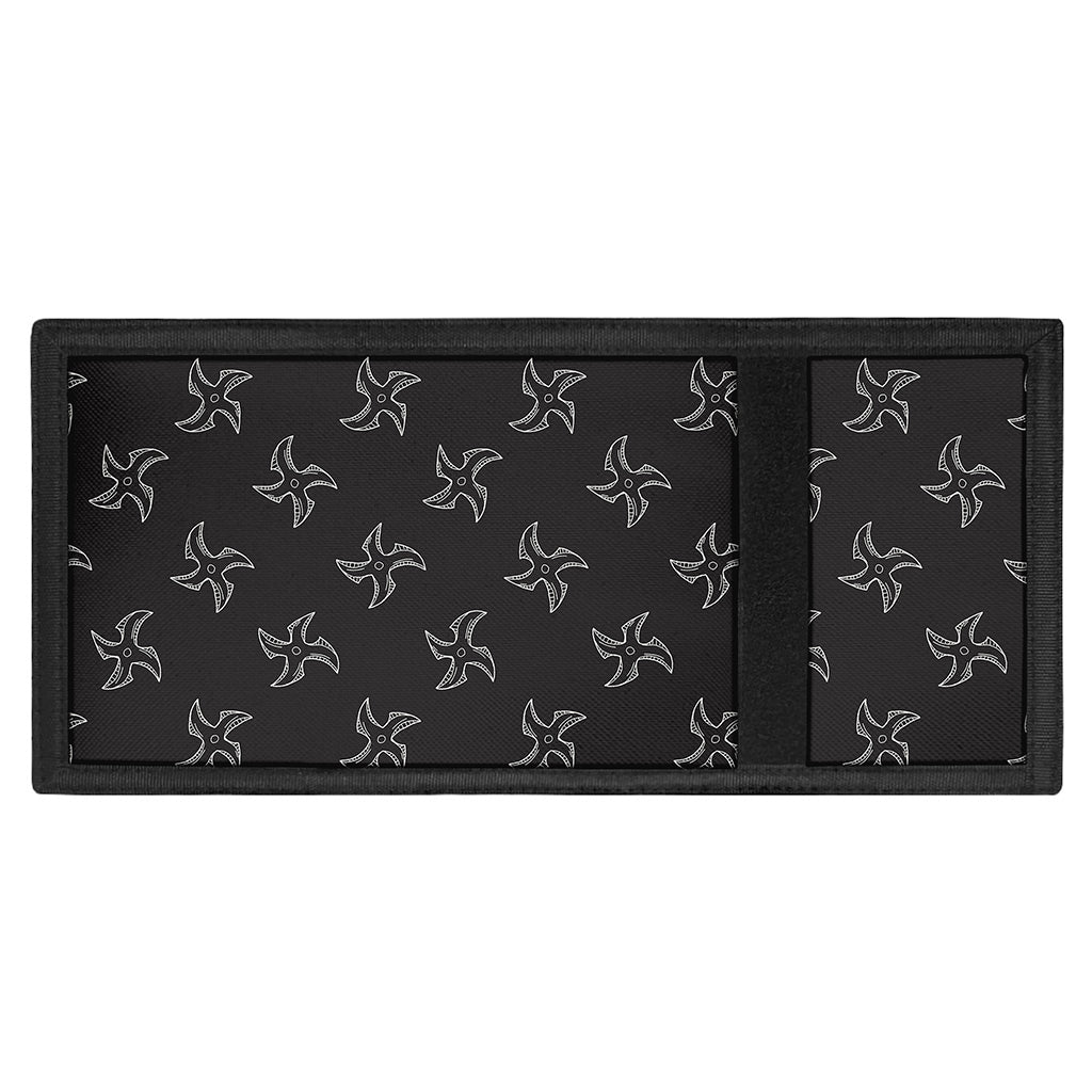Ninja Shuriken Pattern Print Trifold Wallet