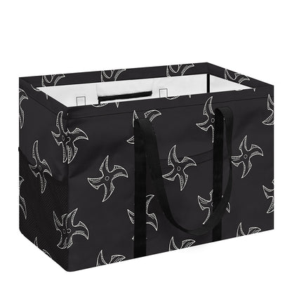 Ninja Shuriken Pattern Print Utility Tote Bag