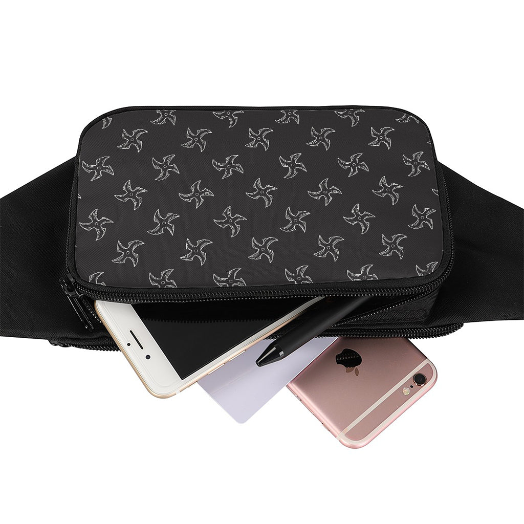 Ninja Shuriken Pattern Print Waist Bag