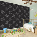 Ninja Shuriken Pattern Print Wall Sticker
