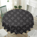 Ninja Shuriken Pattern Print Waterproof Round Tablecloth