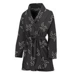 Ninja Shuriken Pattern Print Women's Bathrobe