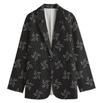 Ninja Shuriken Pattern Print Women's Blazer