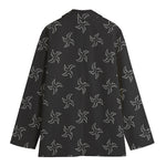 Ninja Shuriken Pattern Print Women's Cotton Blazer
