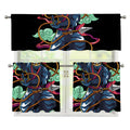 Ninja Warrior Print 3 Piece Kitchen Curtains